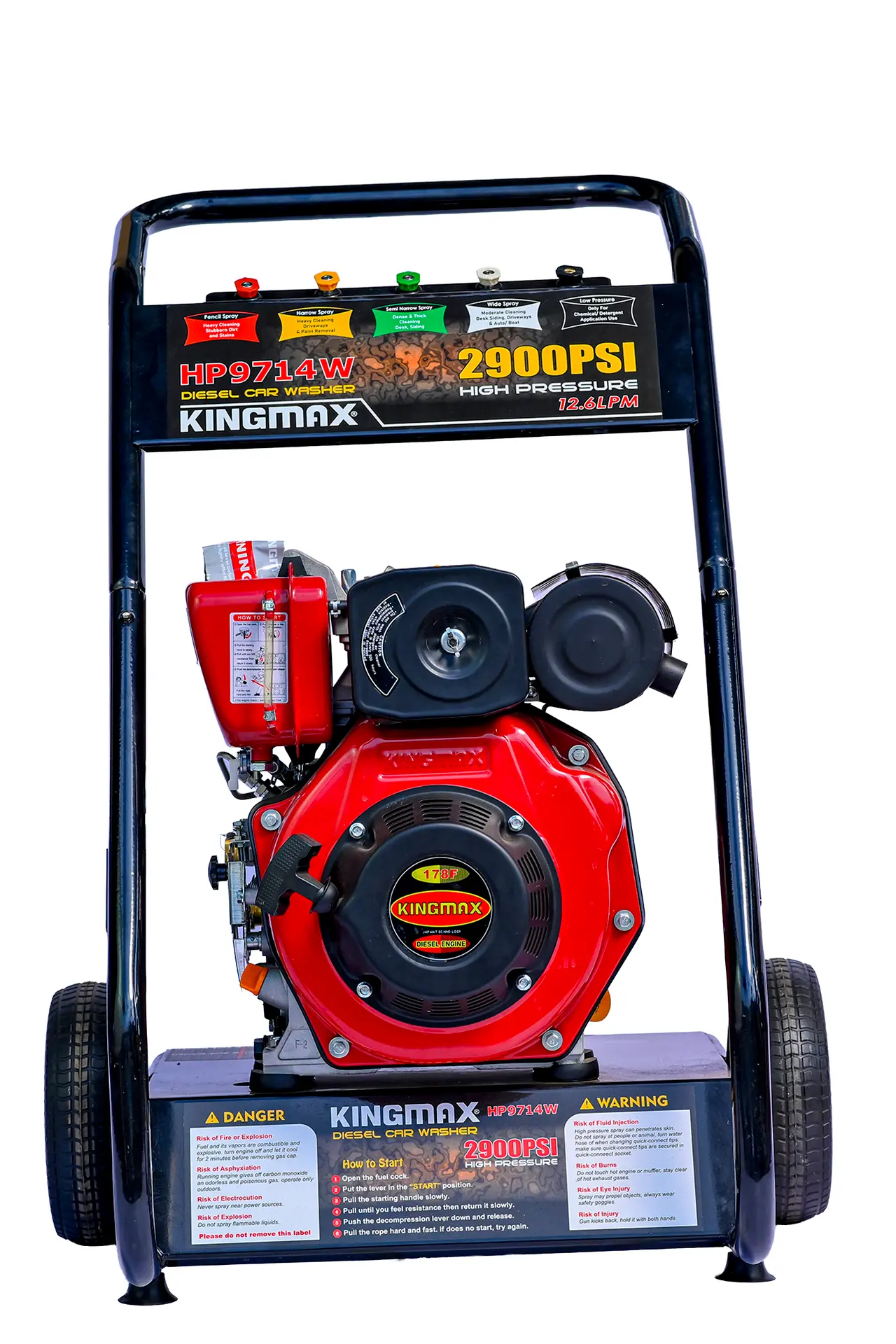 KINGMAX HP9714W Diesel High Pressure Washer 2900 PSI